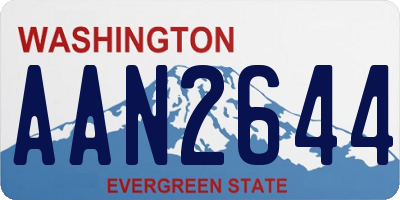 WA license plate AAN2644
