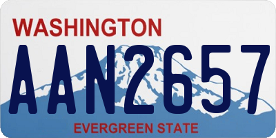 WA license plate AAN2657