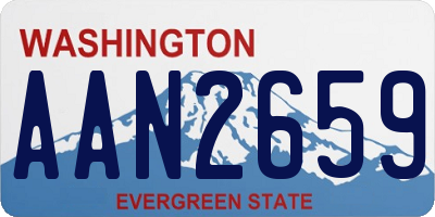 WA license plate AAN2659