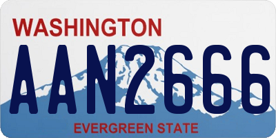 WA license plate AAN2666