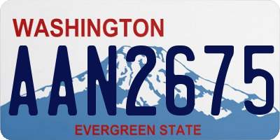 WA license plate AAN2675