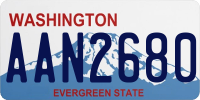 WA license plate AAN2680
