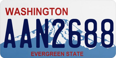 WA license plate AAN2688