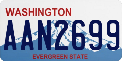WA license plate AAN2699