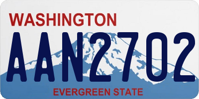 WA license plate AAN2702