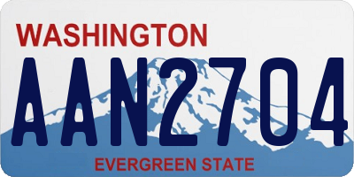 WA license plate AAN2704
