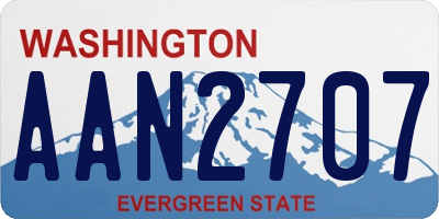 WA license plate AAN2707
