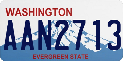 WA license plate AAN2713