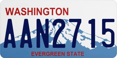 WA license plate AAN2715