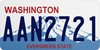 WA license plate AAN2721