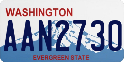 WA license plate AAN2730