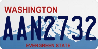 WA license plate AAN2732