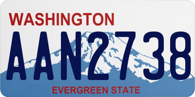 WA license plate AAN2738