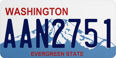WA license plate AAN2751