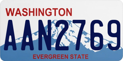 WA license plate AAN2769