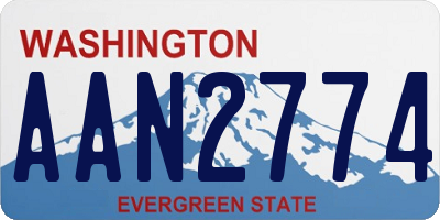 WA license plate AAN2774