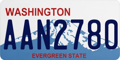 WA license plate AAN2780