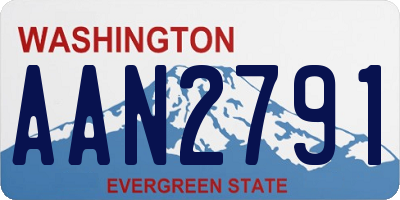 WA license plate AAN2791