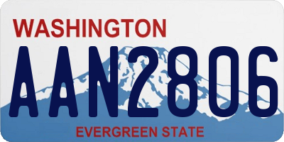 WA license plate AAN2806