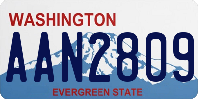 WA license plate AAN2809