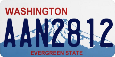 WA license plate AAN2812