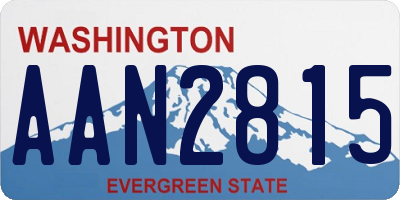 WA license plate AAN2815