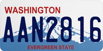WA license plate AAN2816