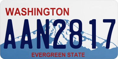 WA license plate AAN2817