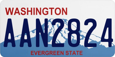 WA license plate AAN2824