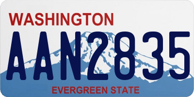 WA license plate AAN2835