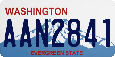 WA license plate AAN2841