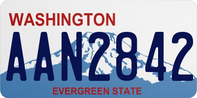 WA license plate AAN2842
