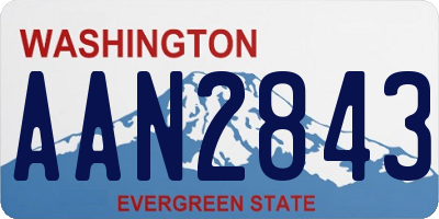 WA license plate AAN2843