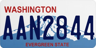 WA license plate AAN2844