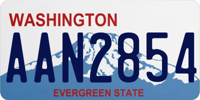 WA license plate AAN2854