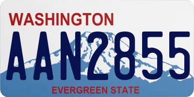 WA license plate AAN2855