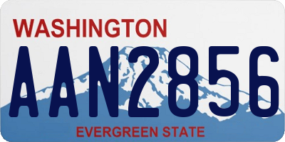 WA license plate AAN2856