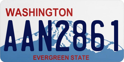 WA license plate AAN2861