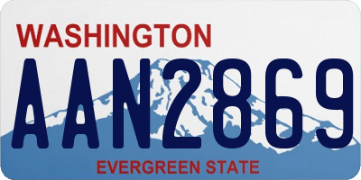 WA license plate AAN2869