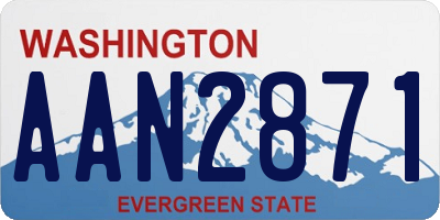 WA license plate AAN2871