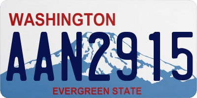 WA license plate AAN2915