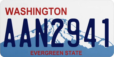 WA license plate AAN2941