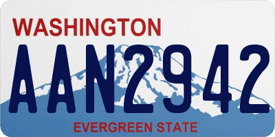 WA license plate AAN2942