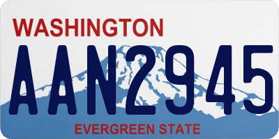 WA license plate AAN2945