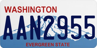 WA license plate AAN2955