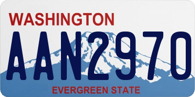 WA license plate AAN2970