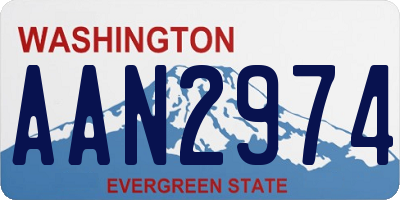 WA license plate AAN2974