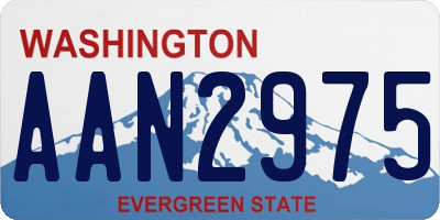 WA license plate AAN2975