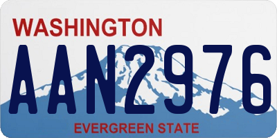 WA license plate AAN2976