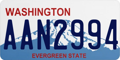 WA license plate AAN2994